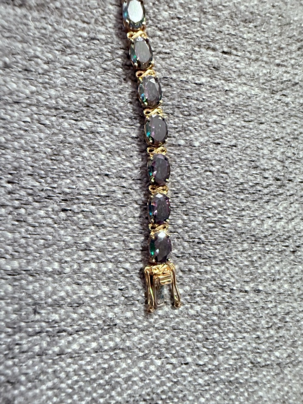 NWOT 12CT Northern Lights Quartz Link Bracelet, 7” Long - Picture 9 of 10